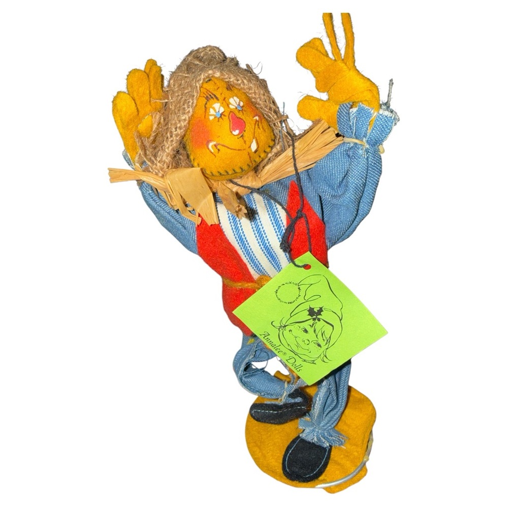 Vintage Annalee Thorndike Scarecrow Doll Figurine‎ 1976 Original Tag Posable